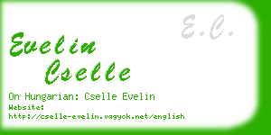 evelin cselle business card